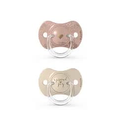 Пустушка силіконова Suavinex Чарівні історії, 18+ міс., 2 шт., золотий (307343)