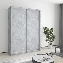 Шафа-купе дводверна MebelStar Стандарт AL 2ДСП 150x45x210 см Бетон (MBS-2284)