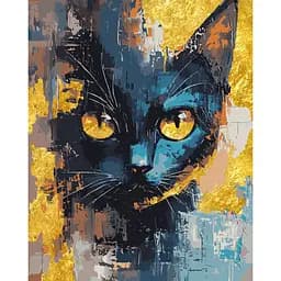 Картина за номерами Santi Містичний кіт  40х50 см поталь (955259)