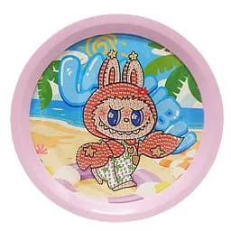 Дитячий набір алмазна мозаїка "Лабубу" YK-6532-12(Violet)