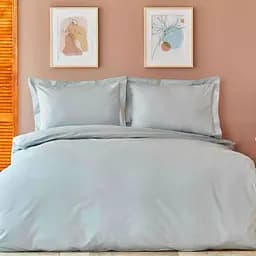 Комплект постільної білизни Karaca Back To Basic Євро Світло-блакитний 000165250