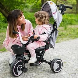 Дитячий триколісний велосипед MoMi Invidia 5 в 1 з батьківською ручкою blue navy (4069) - мініатюра 8