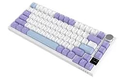Клавіатура бездротова Ajazz AK820 Pro Flying Fish Switch Purple RGB With Screen (AK820PRO-FF-PWB) - мініатюра 4