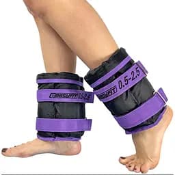 Утяжелители EasyFit 0,5-2,5 кг наборые для ног и рук Черные-фиолетовый (EF-WHT-0,5-2,5-V)