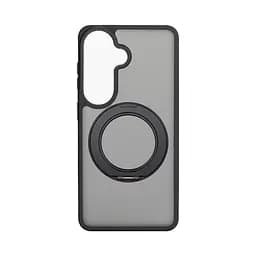 Противоударный чехол-панель для Samsung Galaxy S26 5G, Unit Stand2, черный, силикон + поликарбонат, защита всего корпуса, с подставкой, поддержка магнитных держателей и беспроводной зарядки (MagSafe), ArmorStandart (ARM88867)