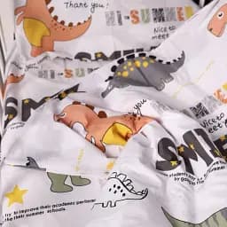 Підковдра MirSon Бязь 17-0698 Smoky Dinosaurs 143х210 біла (2200010459609) - мініатюра 4