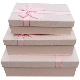 Набор подарочных коробок UFO 3 шт. розовый (m1340-0506 Набір 3 шт PINK прям.)