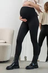 Теплые лосины для беременных в рубчик Вrighton 4XL (54) Lullababe Черный