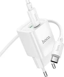 Зарядний пристрій HOCO C147A Charm PD20W+QC3.0 charger set C to C white - мініатюра 3