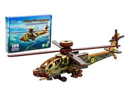 Дерев'яний 3D конcтруктор Sky Chopper, Puzzleоk (Puz-00954), 125 дет. - мініатюра 1