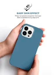 Силиконовый чехол для Apple iPhone 15 Pro, ICON2 Case, голубой, противоударный, панель, защита всего корпуса, матовая поверхность Soft Touch, выступает над дисплеем, совместим с защитными стеклами и пленками, с микрофиброй, ArmorStandart (ARM70523) - мініатюра 8