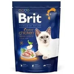 Сухой корм Brit Premium Cat by Nature Indoor для кошек живущих в помещении с курицей 1500 г