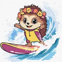 Набор для росписи по номерам для детей 5+ Лето. Ежик ловит волну, Ideyka, 25x25 см, КНО1255