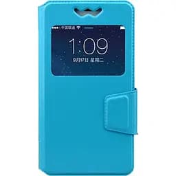 Чохол-книжка Toto Book Silicone Slide Universal Cover With Window 5.3"-5.5" Blue