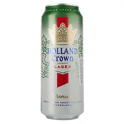 Пиво Holland Crown Lager світле, 4.8%, з/б, 0.5 л