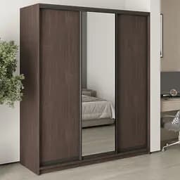 Шкаф-купе трехдверный MebelStar Стандарт BG 2ДСП/Зеркало 180x60x210 см Дуб ристрето (MBS-8406)