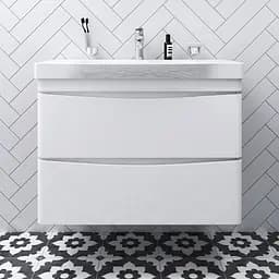 Тумба підвісна AM.PM Like 80 см з умивальником (M80-FHX0802-WC0802-38) - мініатюра 2