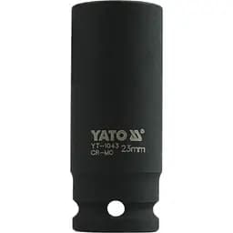 Головка торцевая ударная 6-гранная Yato удлиненная квадрат 1/2" М=23 мм L=78 мм (YT-1043)
