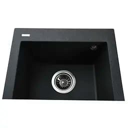 Гранітна мийка Globus Lux Lama графіт 410x500 мм А0001, Графит - мініатюра 4
