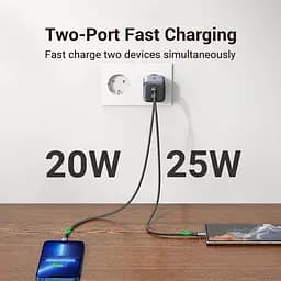 Блок живлення зарядний пристрій Ugreen CD294 Nexode 45 W Charger сірий (90573) - мініатюра 3