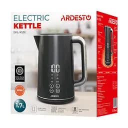 Електрочайник Ardesto Elegance Otter LED дисплей подвійні стінки 1.7 л чорний глянець (EKL-X53E) - мініатюра 12