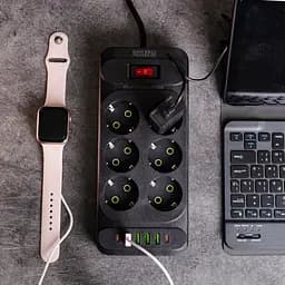 Мережевий фільтр-подовжувач POWER 6 розеток 6 USB 3 метри Yiwu HP-5-15 - мініатюра 14