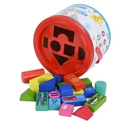 Дитяча дерев'яна іграшка Городок №1 Limo Toy MD 0938-1, 24 блоки - мініатюра 4