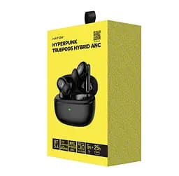 Беспроводные наушники с микрофоном HATOR HTA-431B Hyреrpunk Truepods Hybrid ANC Bluetooth 5.4 Black - мініатюра 5