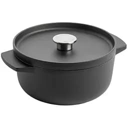 Кастрюля KitchenAid Matte Oven-to-table чугунная с крышкой 22 см 3.3 л черная (CC004899-001)