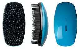 Компактна масажна щітка Titania овальна, 12,5 см, бірюзово-чорний (1799 BOX)