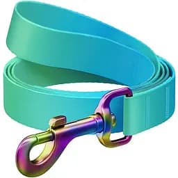 Поводок для собак Waudog Nylon Recycled из нейлона, градиент, L-XXL, голубой