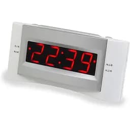 Радіокерований годинник цифровий Soundmaster UR122WE сірий / білий