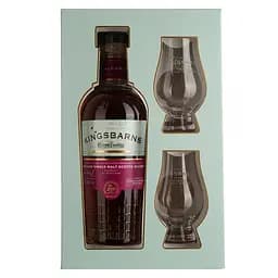 Набір: Віскі Kingsbarns Balcomie Lowland Single Malt Scotch Whisky 46% 0.7 л + 2 склянки в подарунковій коробці