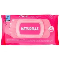 Салфетки влажные Naturelle Pink, универсальные, розовые, 100 шт.