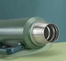 Термос OldBro з ручкою 304 Stainless steel ударостійкий зелений 1 л - мініатюра 7