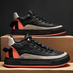 Кеди Grogu Розмір 44 (довжина устілки 275 мм) Black-Orange - мініатюра 3