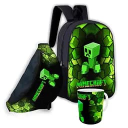 Набір дитячий майнкрафт "Minecraft" рюкзак, сумка-бананка, кружка (00694)