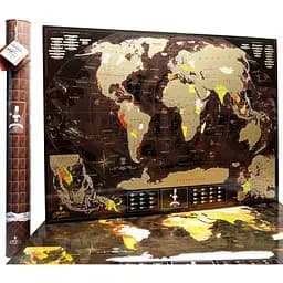 Скретч карта світу у тубусі подарункова My Map Chocolate edition