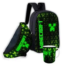Набір дитячий Майнкрафт «Minecraft» рюкзак 36х27см сумка-бананка, кружка з принтом для хлопчика (01660)