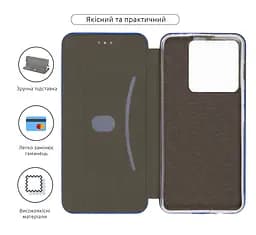 Чехол-книжка для Xiaomi Redmi Note 13 Pro 5G Poco X6 5G, G-Case, синий, кожаный чехол-книжка из экокожи (PU) и TPU, с магнитом, с подставкой и вместительным кардхолдером, противоударный, защита всего корпуса, ArmorStandart (ARM71846) - мініатюра 3