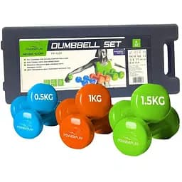 Набір гантелей PowerPlay 4103 у кейсі 6 кг в асортименті (14184)