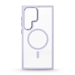 Чехол Samsung Galaxy S24 Ultra 5G (SM-S928), Unit MagSafe, фиолетовый, прозрачный, магсейф, противоударный, магнитный, панель-накладка с поддержкой MagSafe, с поддержкой беспроводной зарядки, TPU+PC, защита всего корпуса, ударопрочный