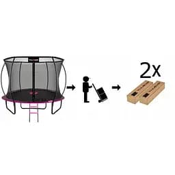 Батут із внутрішньою сіткою THUNDER Inside Ultra 8FT 255 см Black/Pink - мініатюра 2
