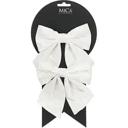 Бант декоративный Mica Decorations 13 см белый велюр 2 шт. (1181201)