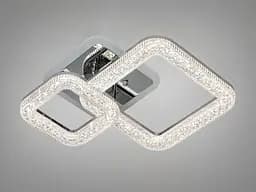 Люстра стельова LED Diasha 2205/2HR, 40W, 3200K-6500K, хром, акрил, сучасний стиль для дому - мініатюра 3