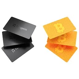 Криптогаманці Tangem Wallet Family Pack — 2 набори по 3 картки Black + Bitcoin