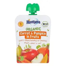 Пюре для дітей Humana Organic Carrot&Pumpkin in fruits 90 г