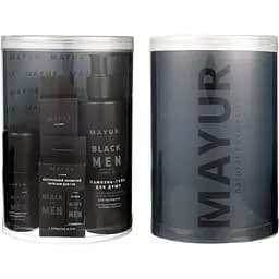 Чоловічий набір Mayur Black for men натуральний: шампунь, дезодорант, парфуми, бальзам