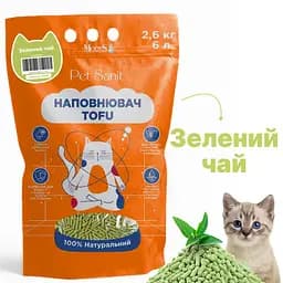 Наповнювач ModeS Tofu PetSanit зелений чай 2.6 кг - мініатюра 2