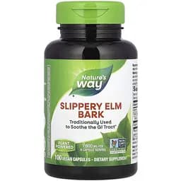 Кора в'яза ковзного Nature's Way Slippery Elm Bark, 100 капсул для підтримки шлунково-кишкового тракту